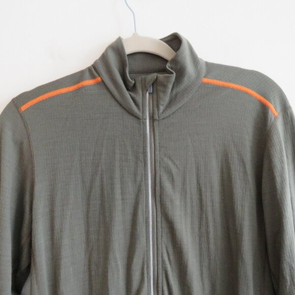 ICEBREAKER | RealFLEECE® Sierra Merino Wool Zip Up Jacket Sweater Khaki Sz S - Picture 6 of 16